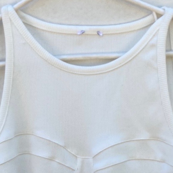 Princess Polly Womens Size 8 sleeveless racerback white ribbed mini Dress - Picture 4 of 6